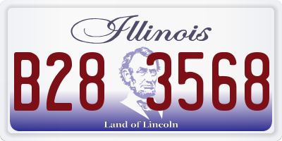IL license plate B283568