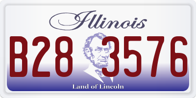 IL license plate B283576