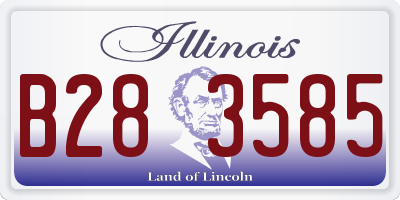 IL license plate B283585