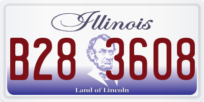 IL license plate B283608