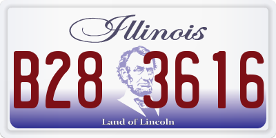 IL license plate B283616