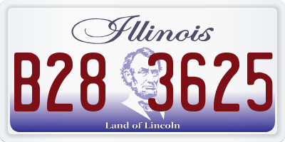 IL license plate B283625