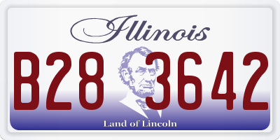 IL license plate B283642