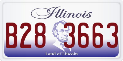 IL license plate B283663