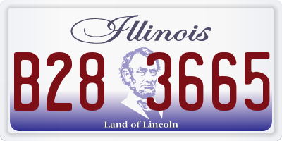 IL license plate B283665