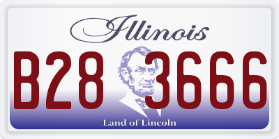 IL license plate B283666