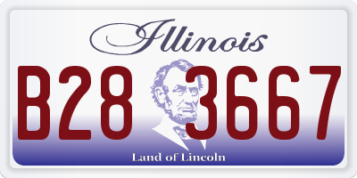 IL license plate B283667