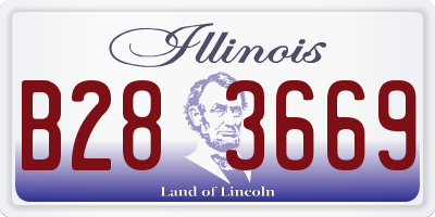 IL license plate B283669