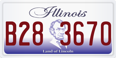 IL license plate B283670