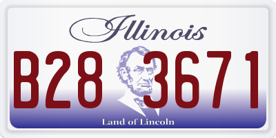 IL license plate B283671