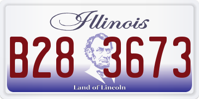 IL license plate B283673