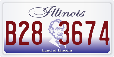 IL license plate B283674