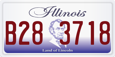 IL license plate B283718