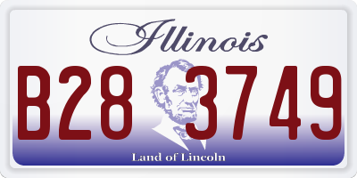 IL license plate B283749