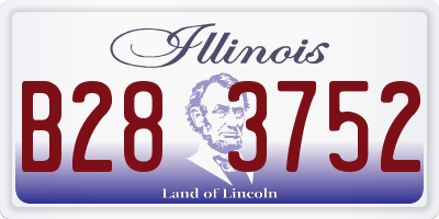 IL license plate B283752