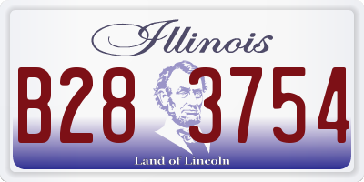 IL license plate B283754