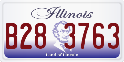 IL license plate B283763
