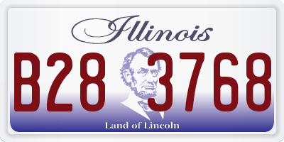IL license plate B283768