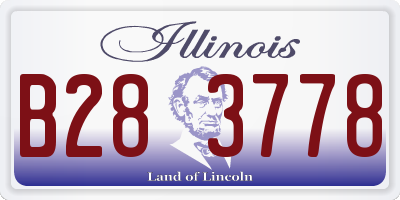 IL license plate B283778