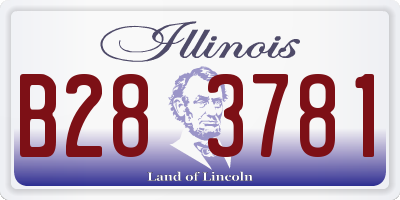 IL license plate B283781
