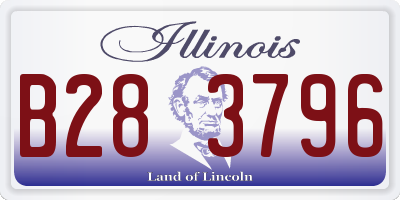 IL license plate B283796