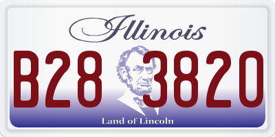 IL license plate B283820