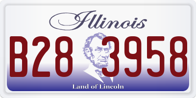 IL license plate B283958
