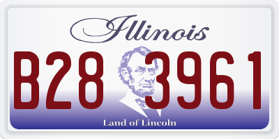 IL license plate B283961