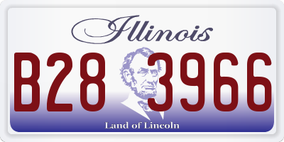 IL license plate B283966