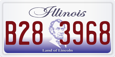 IL license plate B283968
