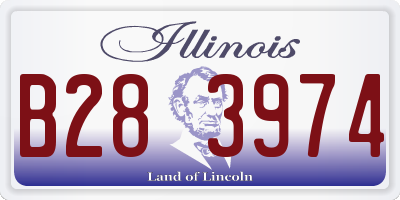 IL license plate B283974
