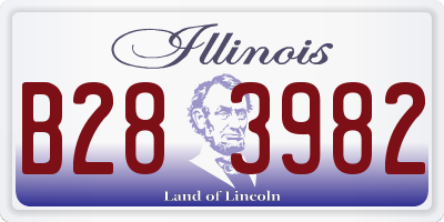 IL license plate B283982