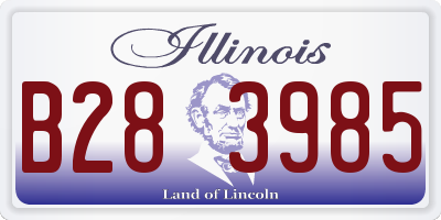 IL license plate B283985