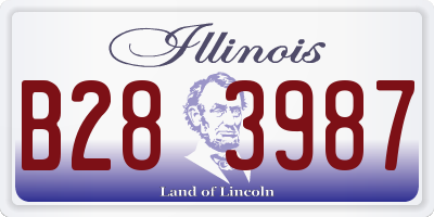 IL license plate B283987