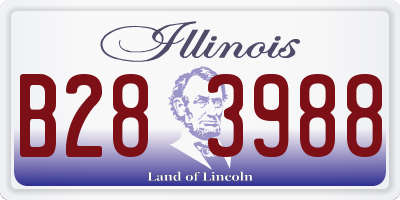 IL license plate B283988