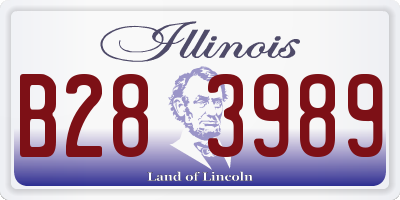 IL license plate B283989
