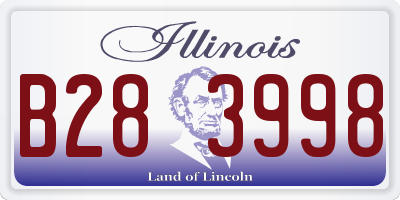IL license plate B283998