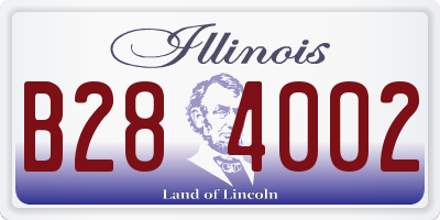 IL license plate B284002