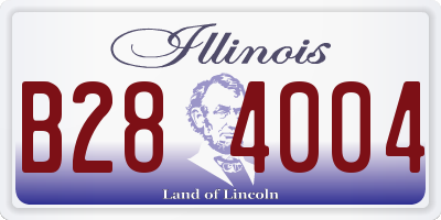 IL license plate B284004