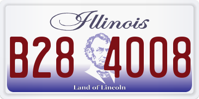 IL license plate B284008