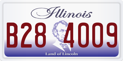 IL license plate B284009