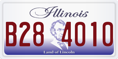 IL license plate B284010
