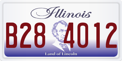 IL license plate B284012
