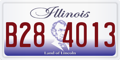 IL license plate B284013