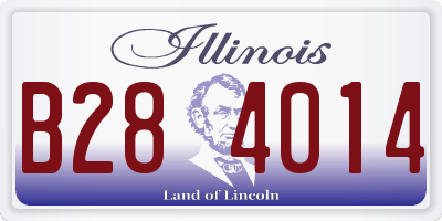 IL license plate B284014
