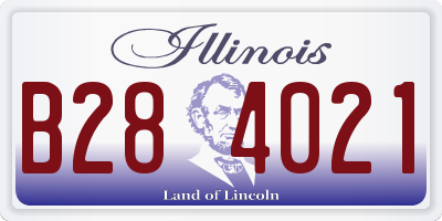 IL license plate B284021