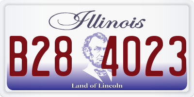 IL license plate B284023