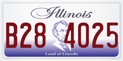 IL license plate B284025