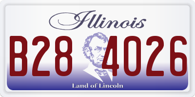 IL license plate B284026