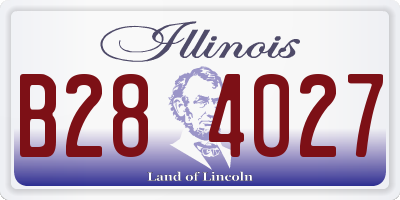 IL license plate B284027